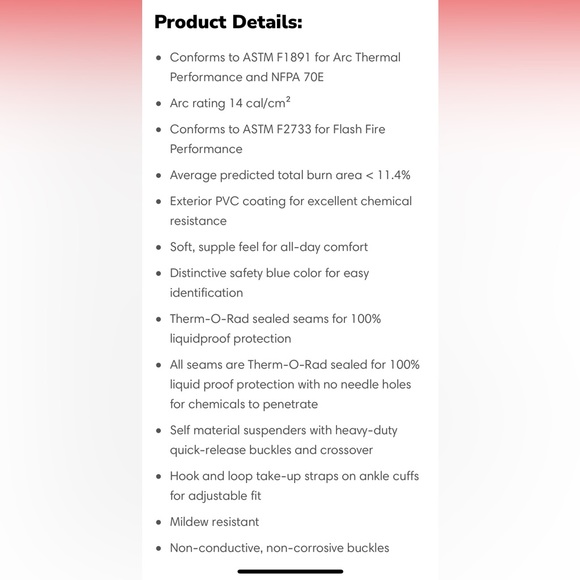 Tingley eclipse overall size XL nomex coating 100% pvc - Picture 6 of 12